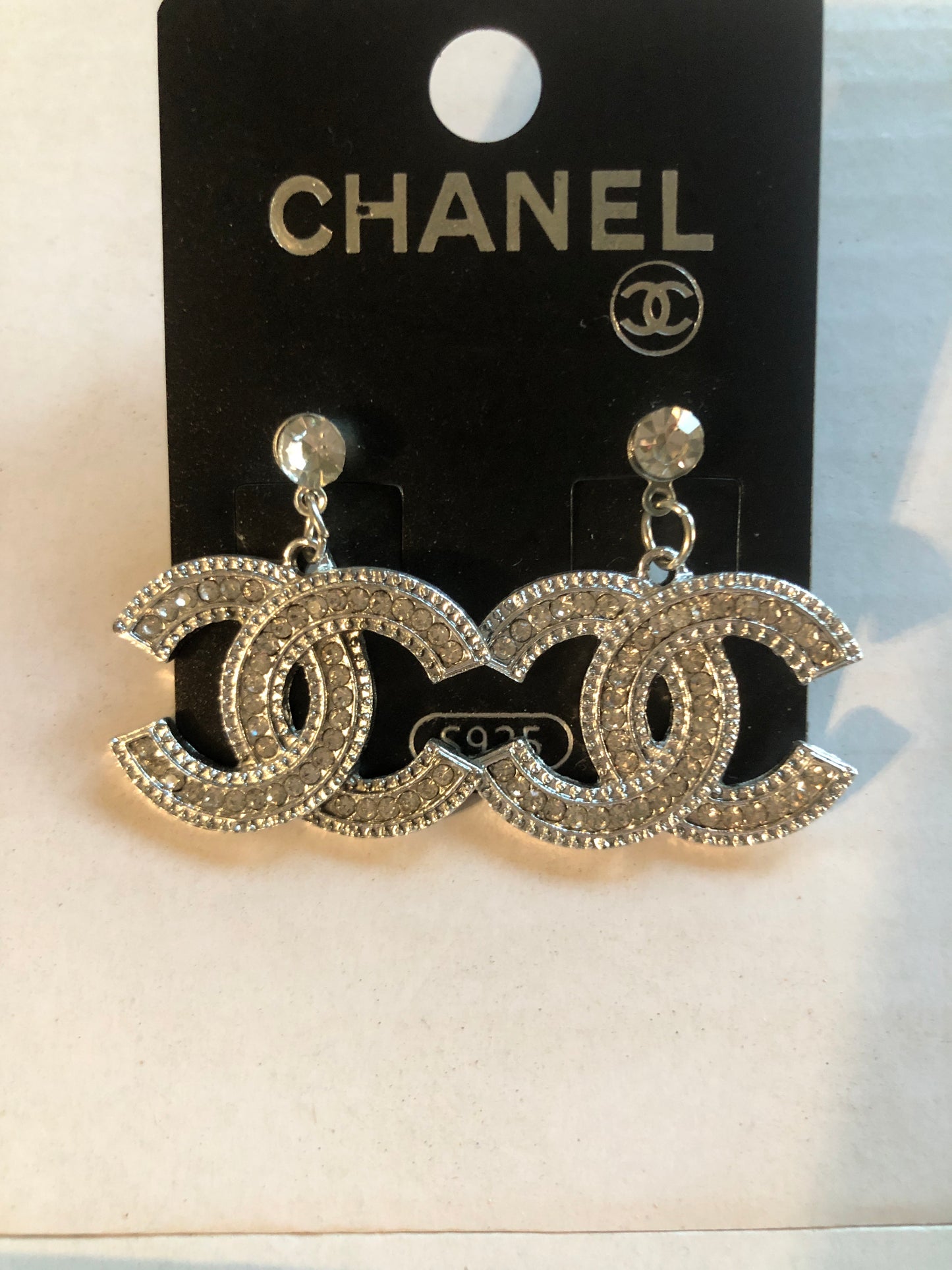 Gold or Silver Logo Drop Earrings